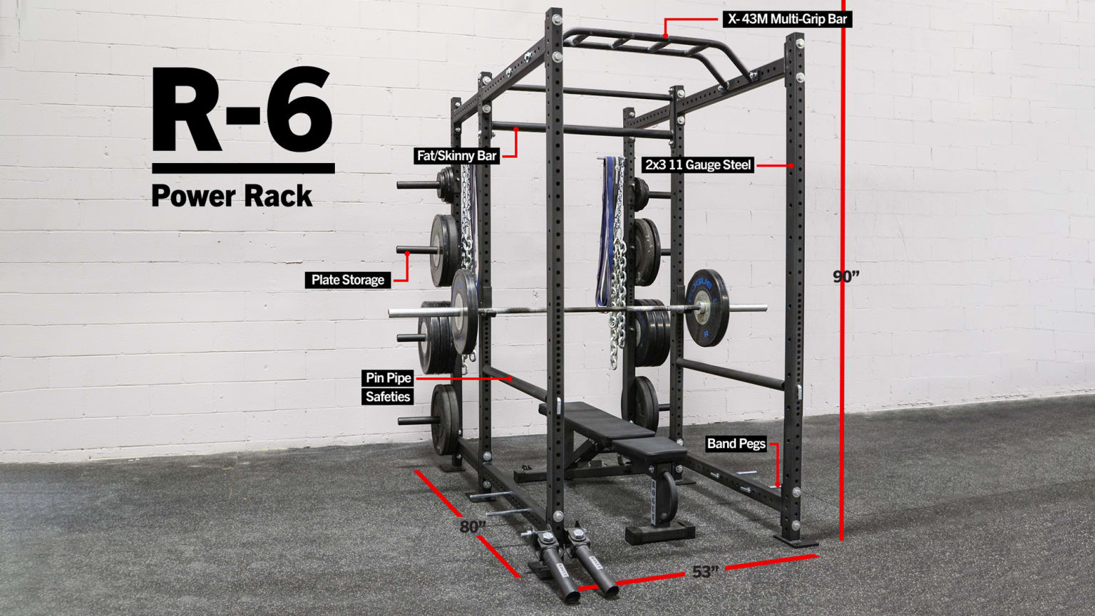 Rogue R 6 Power Rack Weight Training Extra Plate Storage Rogue Fitness UK